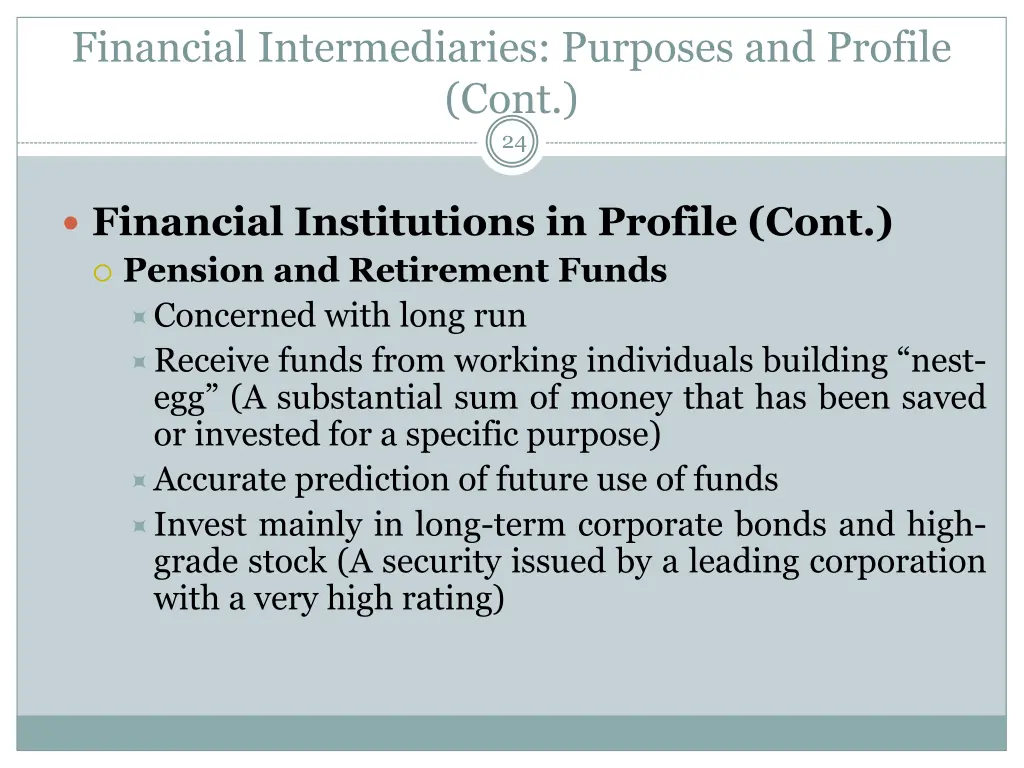 financial intermediaries purposes and profile 4
