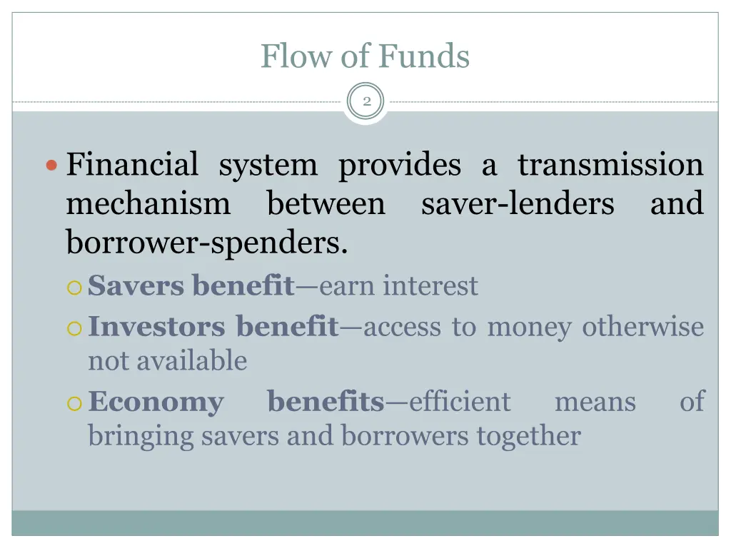 flow of funds