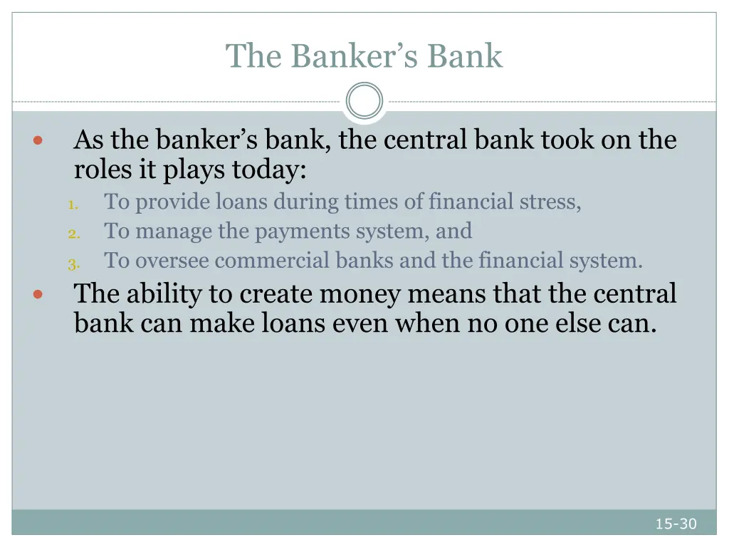 the banker s bank