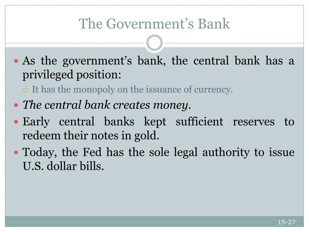 the government s bank 1