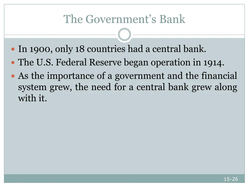 the government s bank