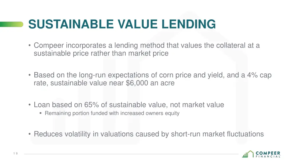sustainable value lending