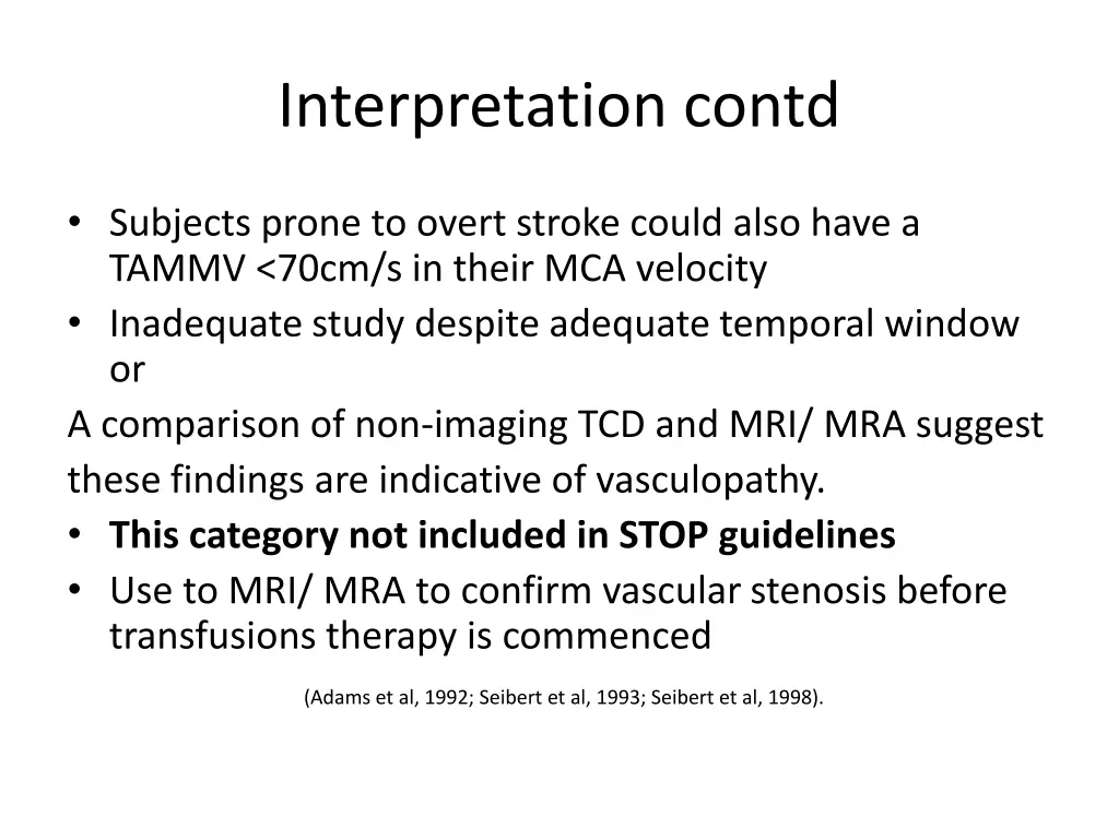 interpretation contd