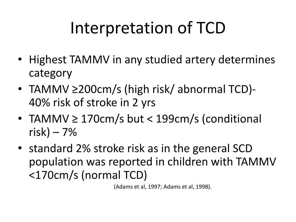 interpretation of tcd