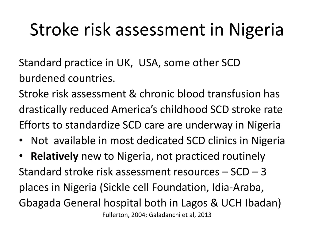 stroke risk assessment in nigeria