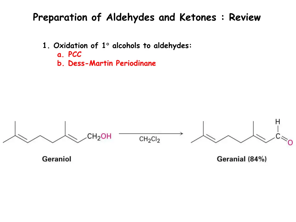 preparation of aldehydes and ketones review 1
