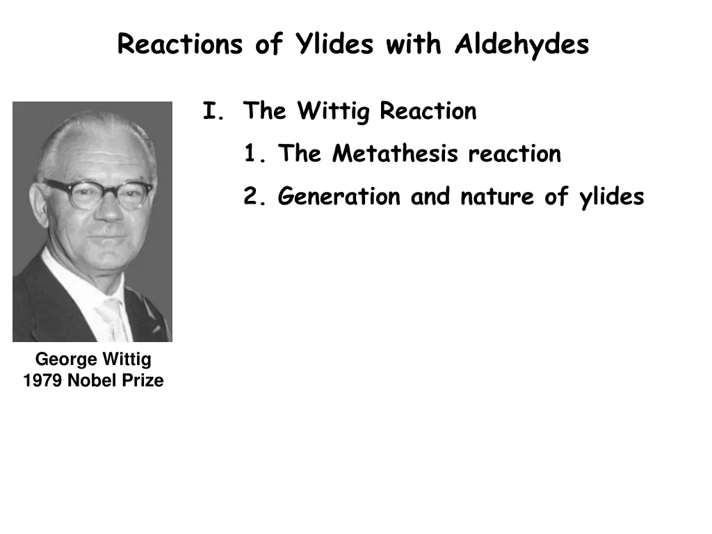 reactions of ylides with aldehydes 1