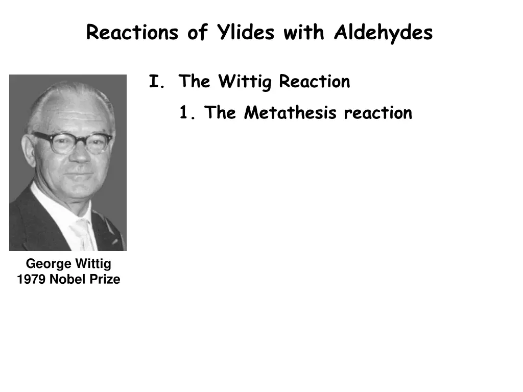 reactions of ylides with aldehydes