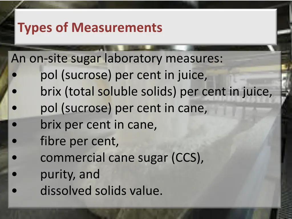 types of measurements