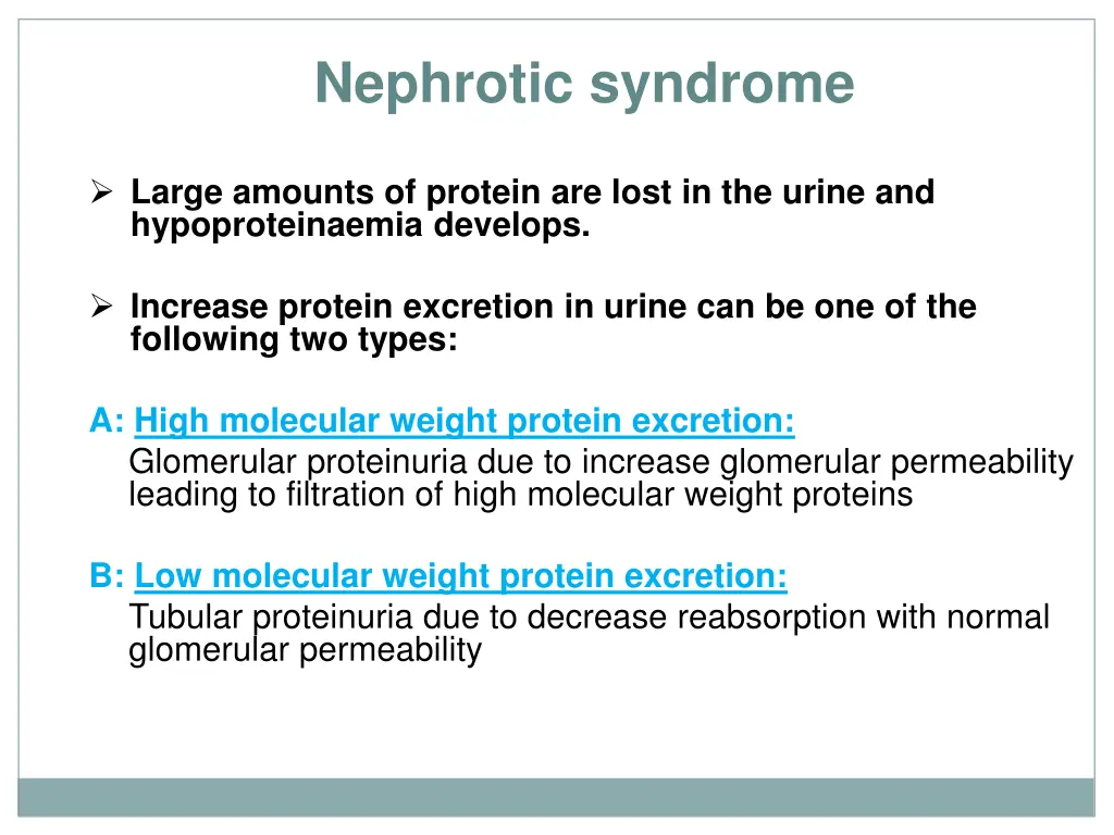 nephrotic syndrome