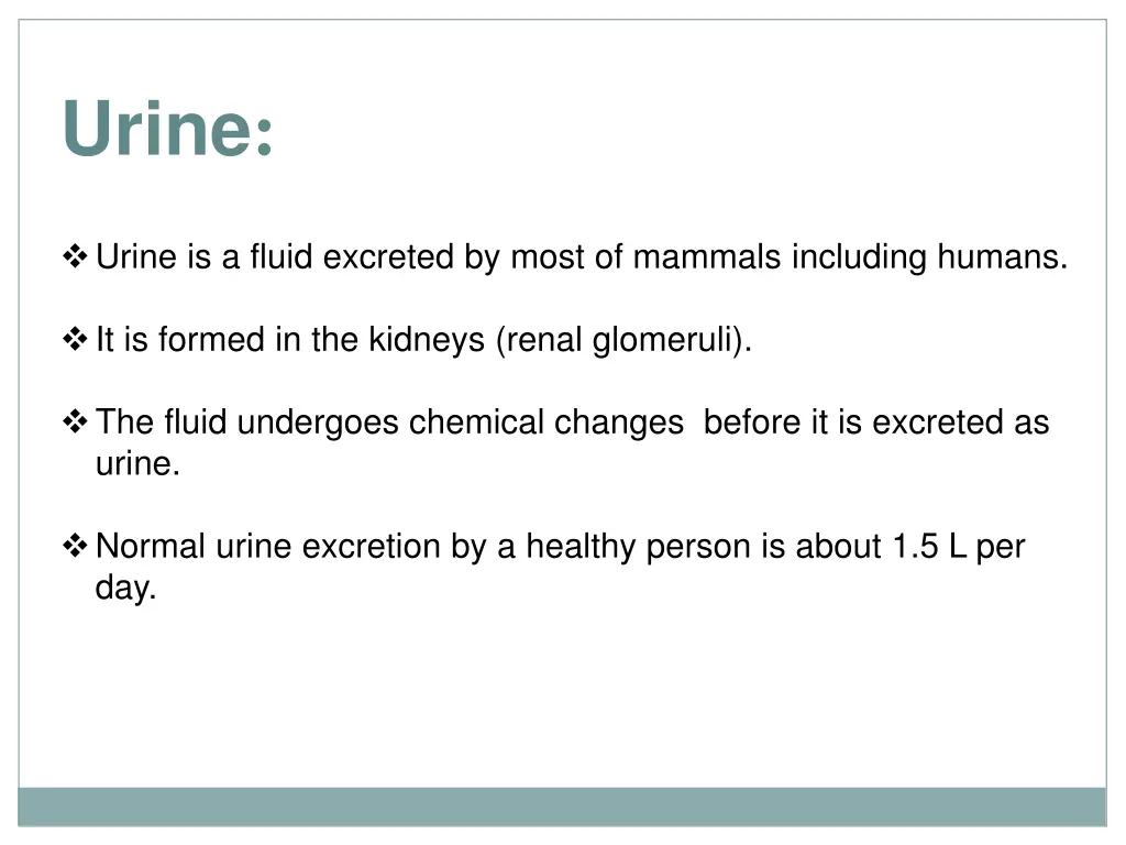 urine