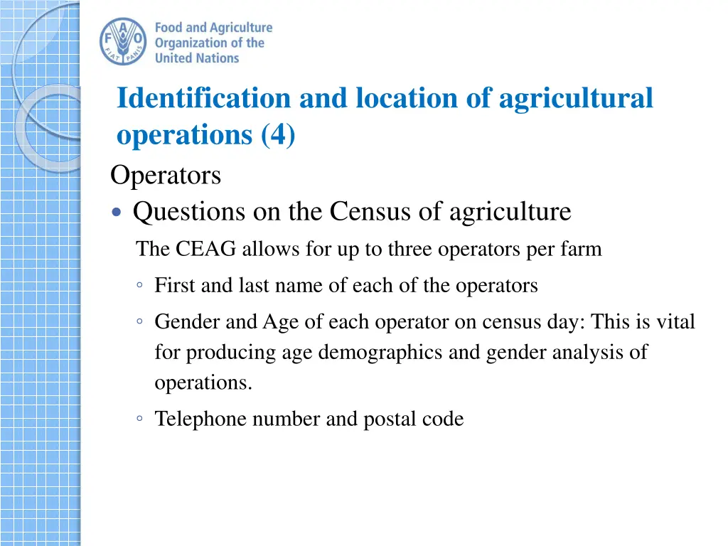 identification and location of agricultural 3