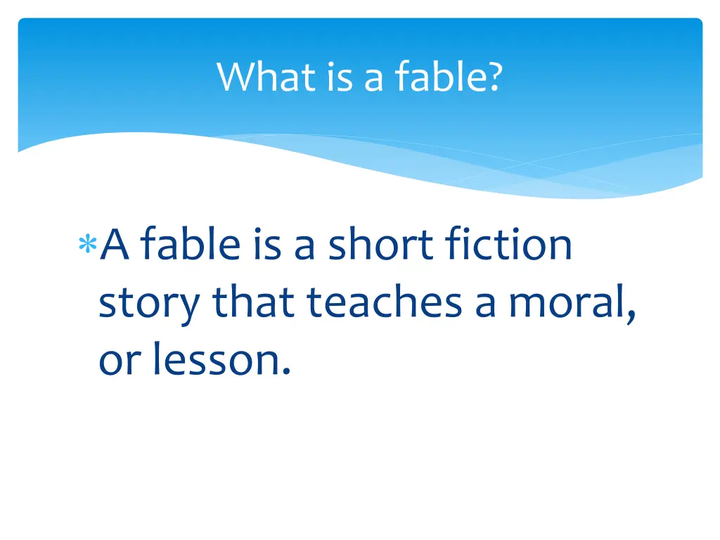 what is a fable