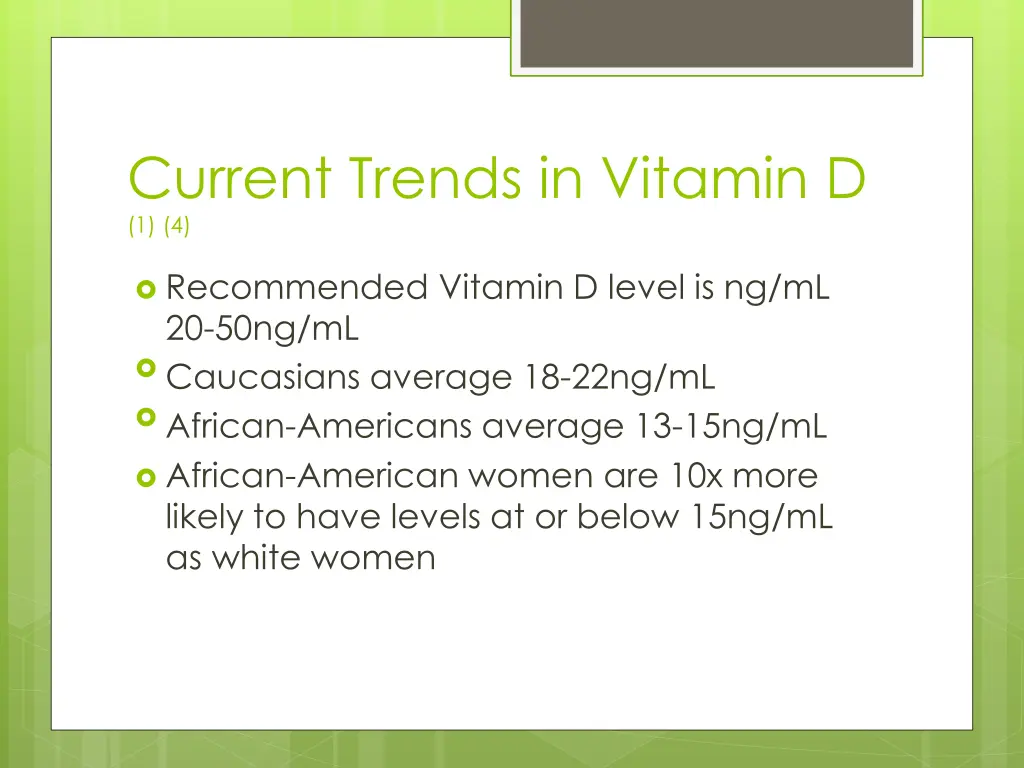 current trends in vitamin d 1 4