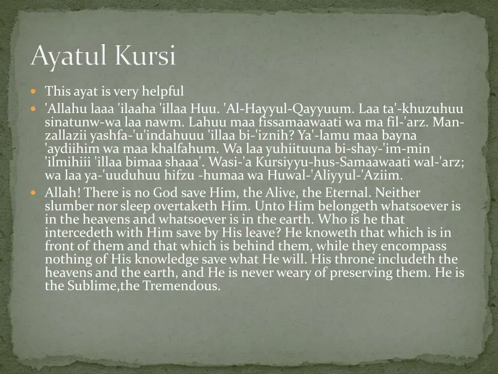ayatulkursi