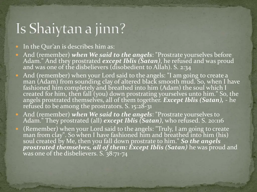 is shaiytana jinn
