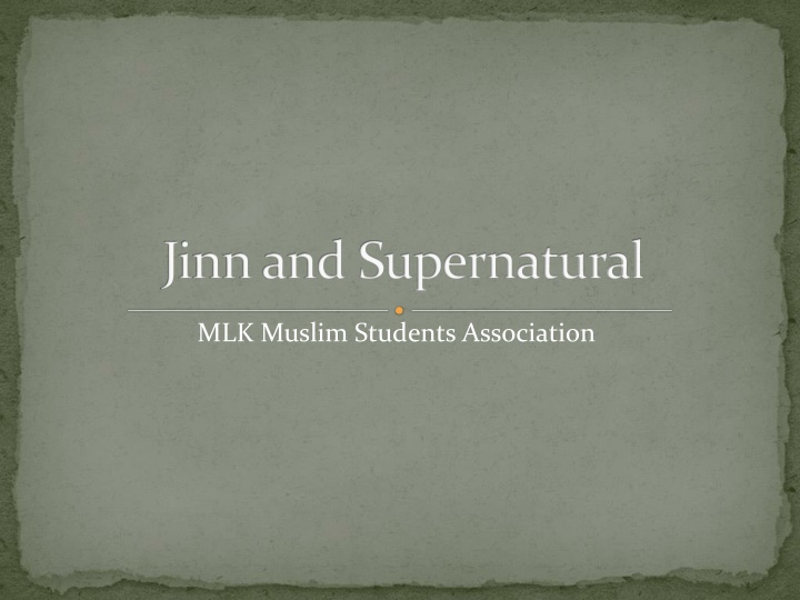jinn and supernatural