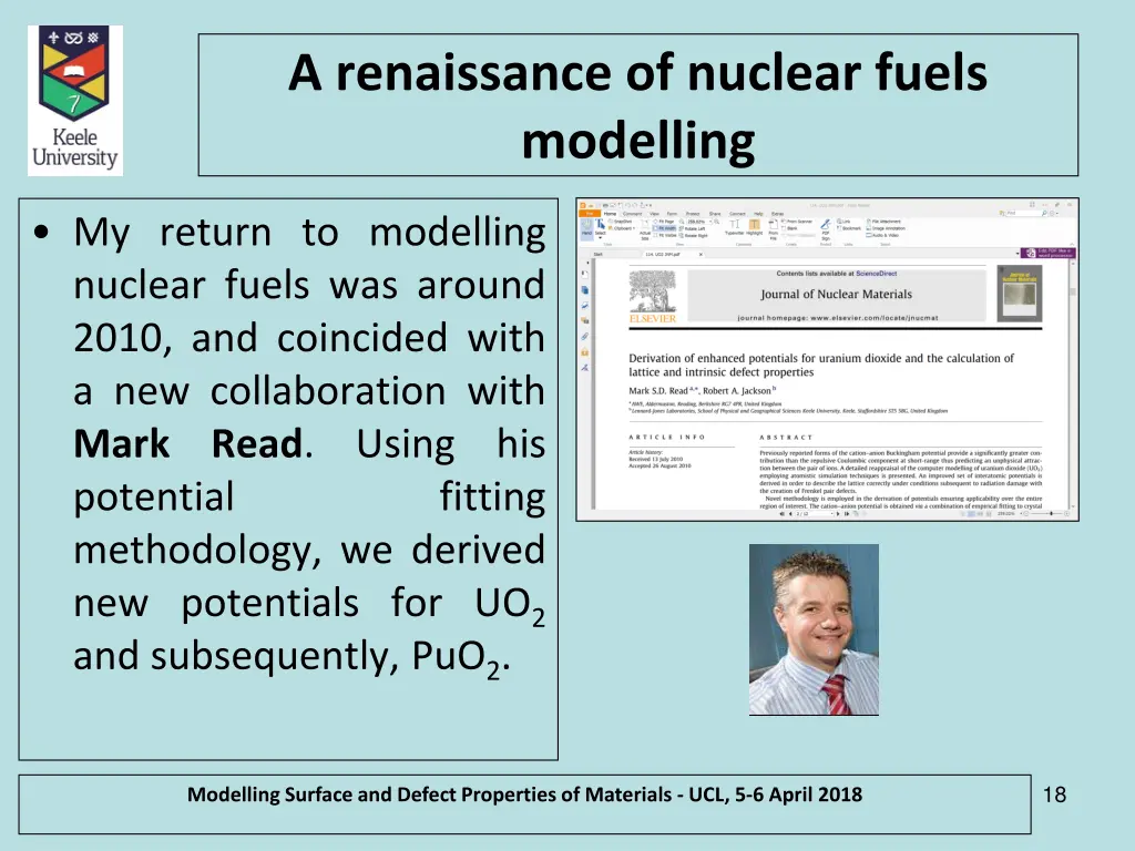 a renaissance of nuclear fuels modelling