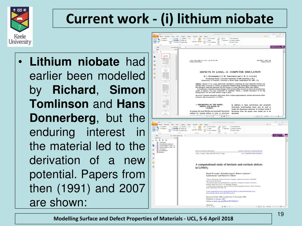 current work i lithium niobate