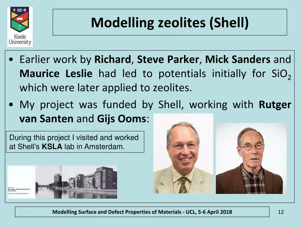 modelling zeolites shell