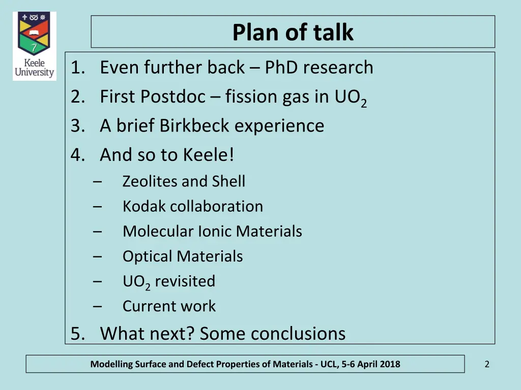 plan of talk