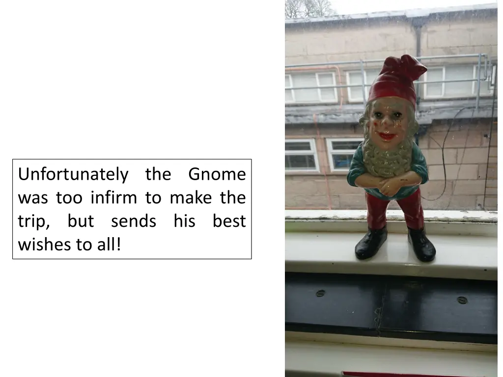 unfortunately the gnome was too infirm to make