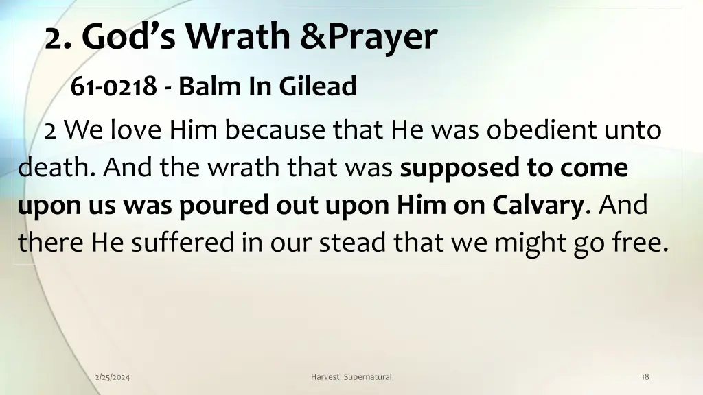2 god s wrath prayer