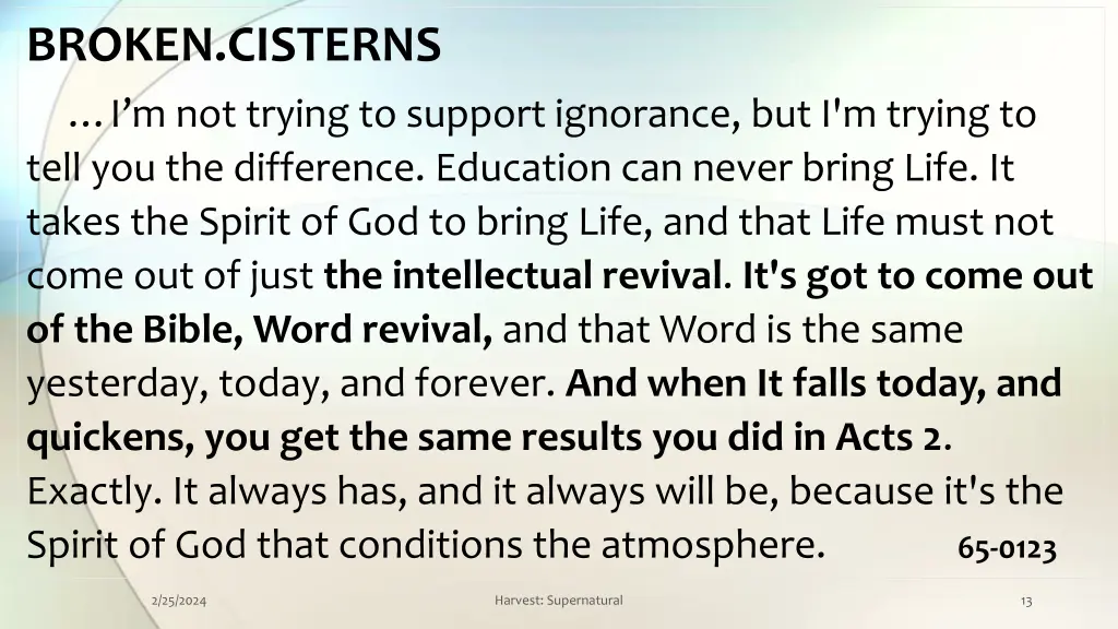 broken cisterns