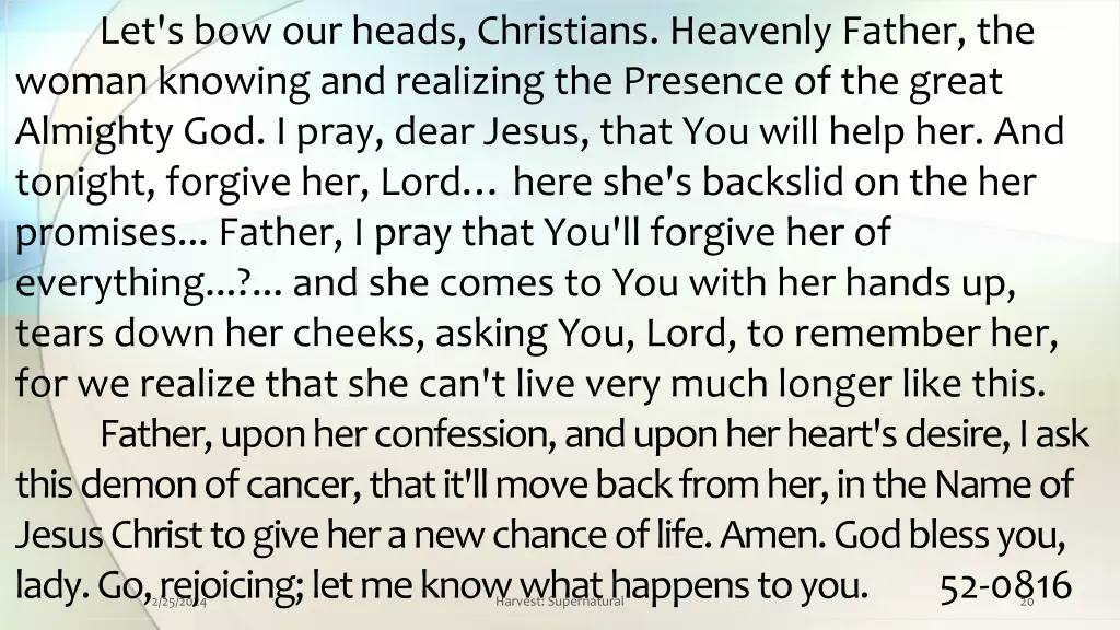 let s bow our heads christians heavenly father