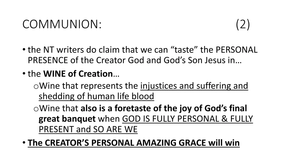 communion 2