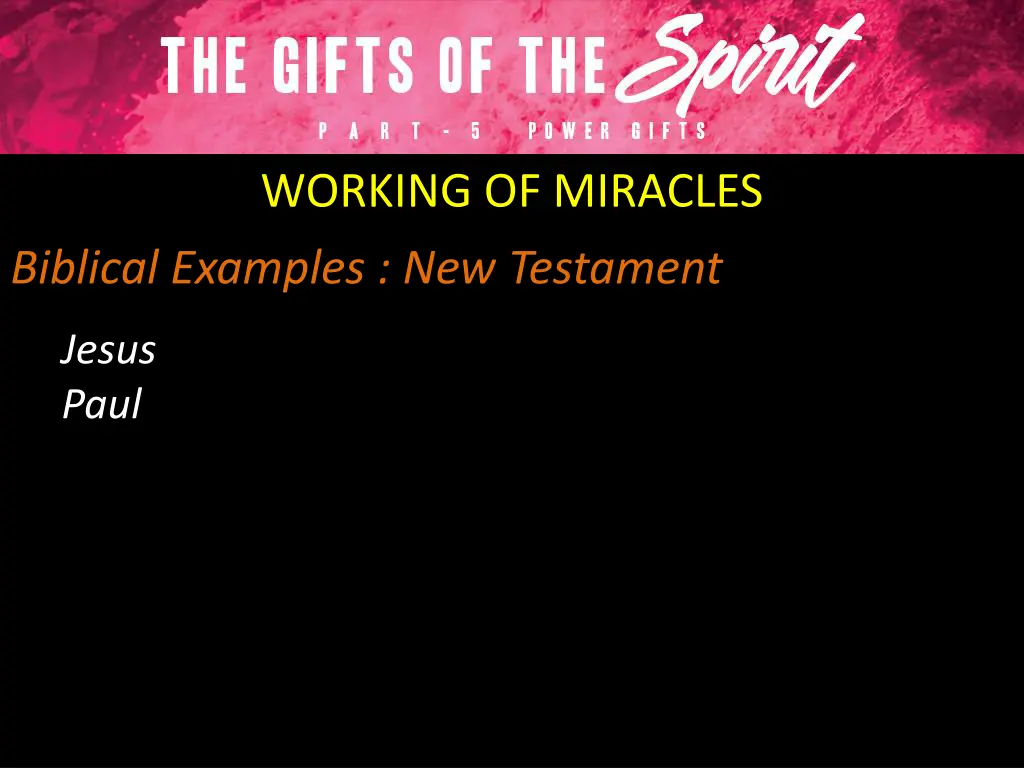 working of miracles 2