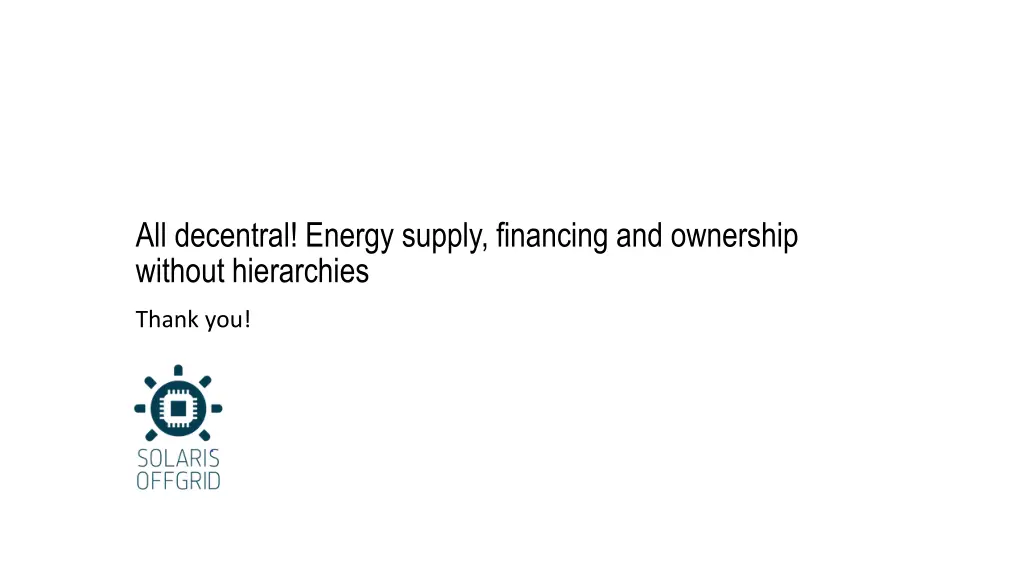 all decentral energy supply financing 1