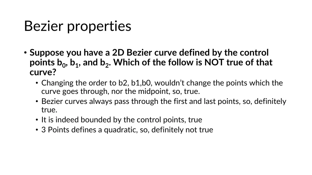 bezier properties