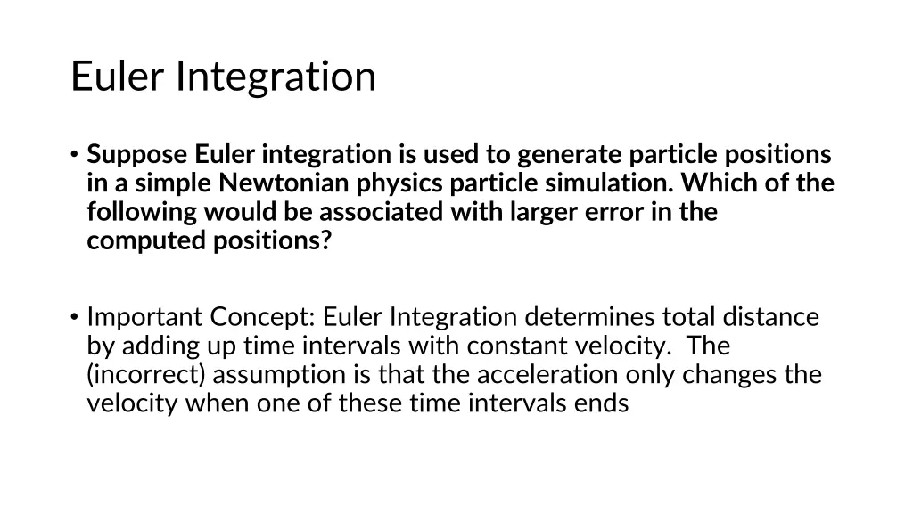 euler integration