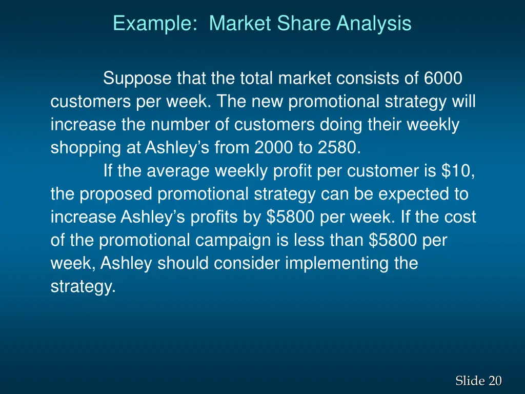 example market share analysis 12