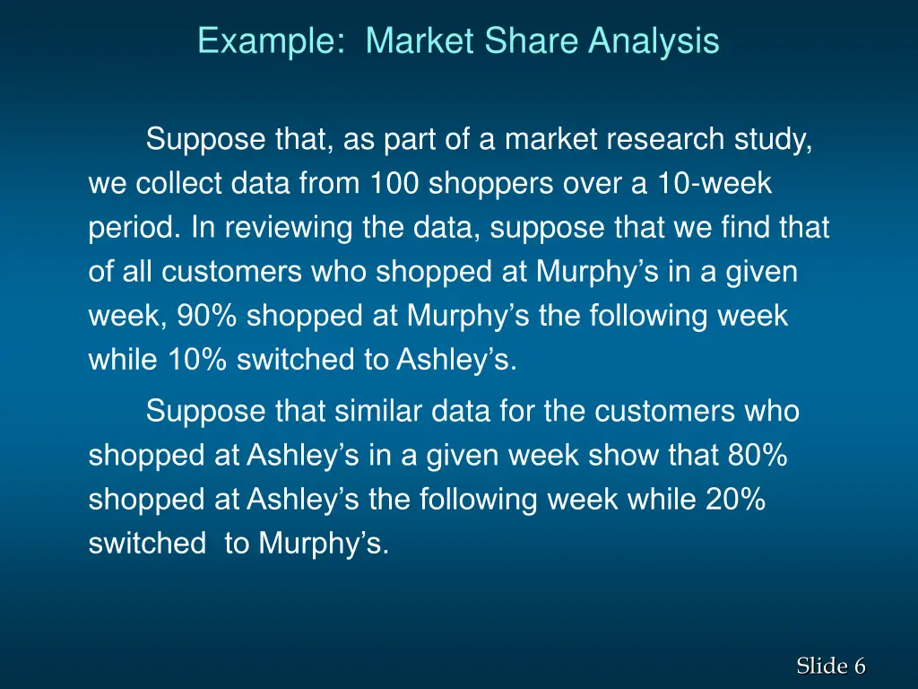 example market share analysis 2