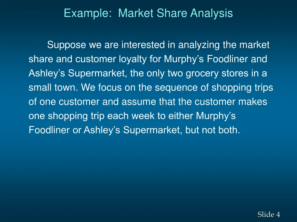 example market share analysis