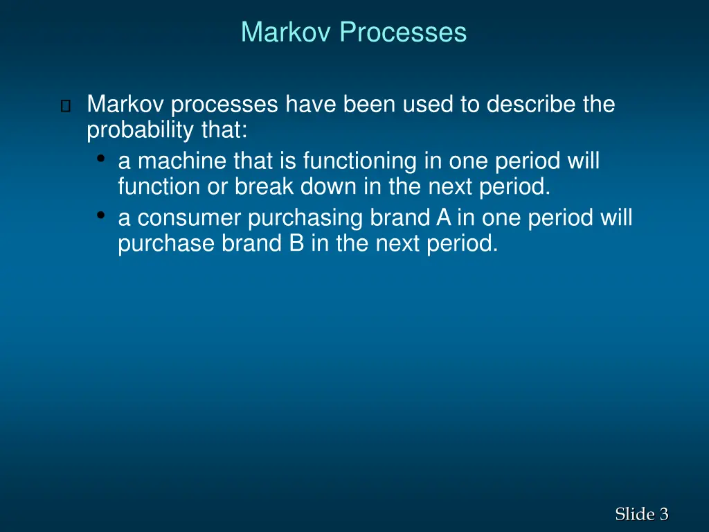 markov processes 1