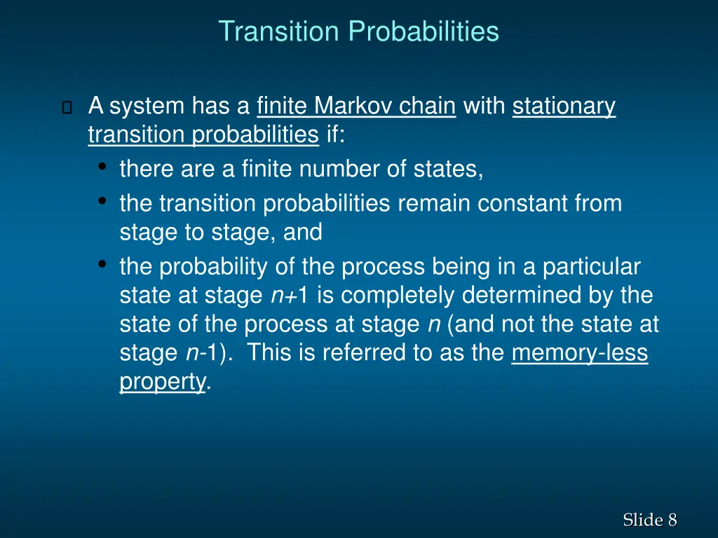 transition probabilities 1