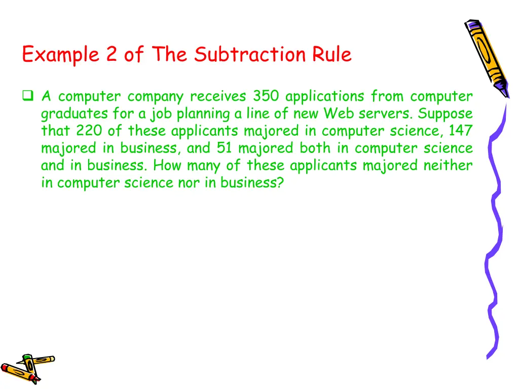 example 2 of the subtraction rule