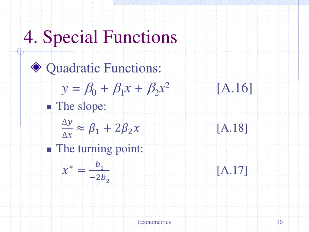 4 special functions