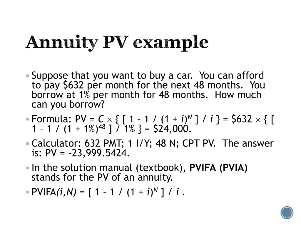 annuity pv example