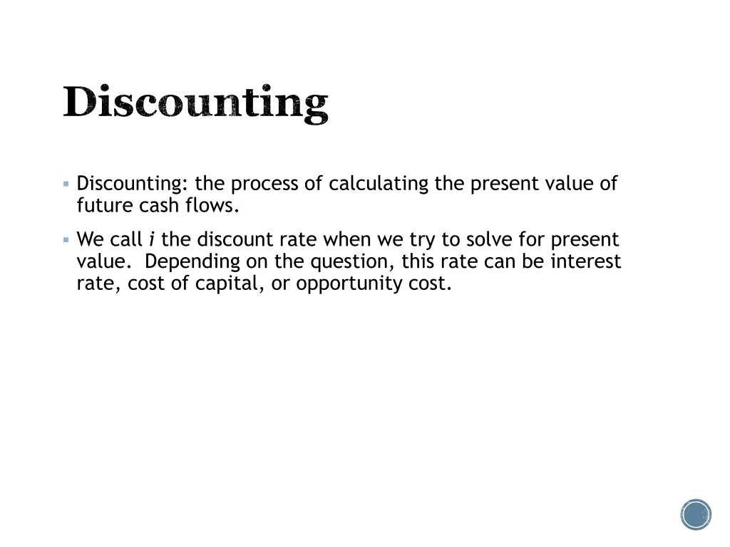discounting