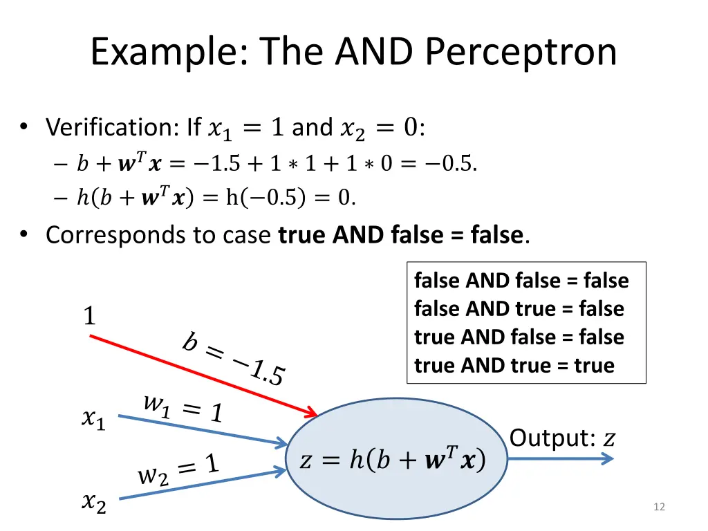 example the and perceptron 3