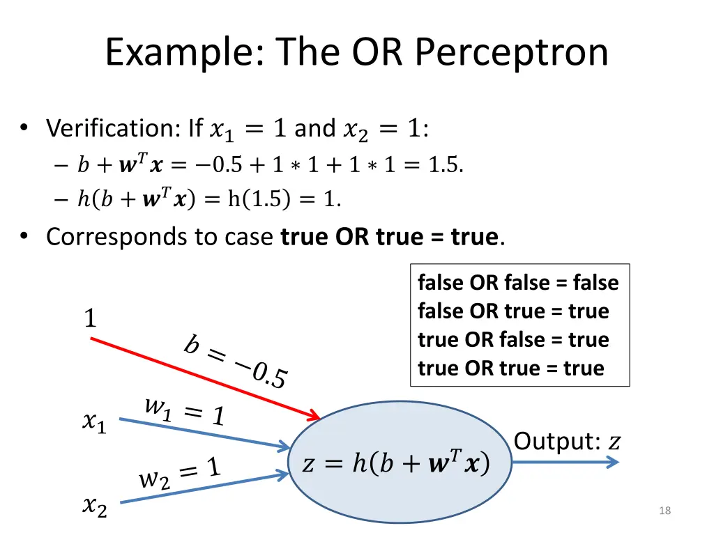 example the or perceptron 4