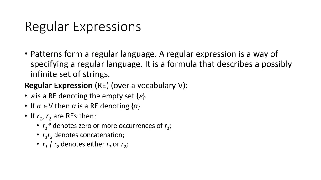 regular expressions