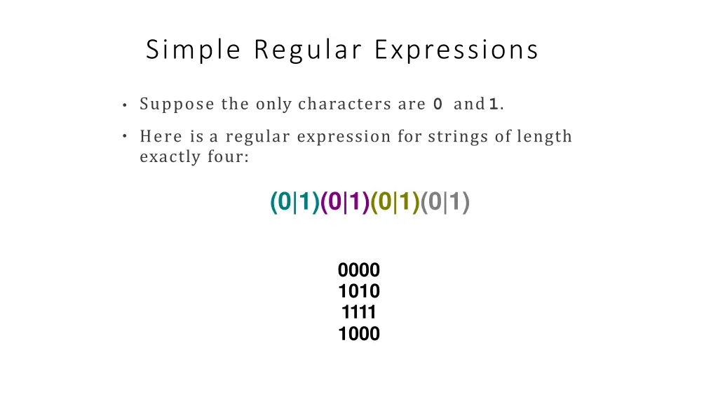 simple regular expressions 7