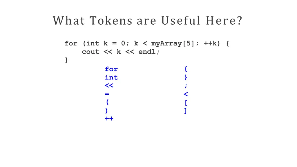 what tokens are useful here 1