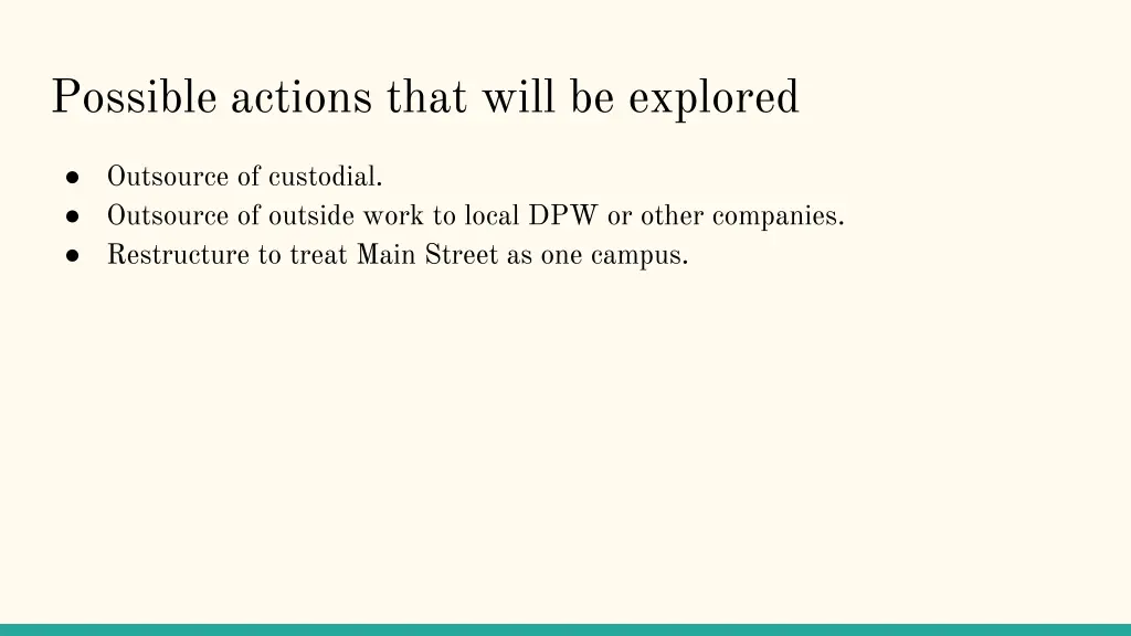 possible actions that will be explored