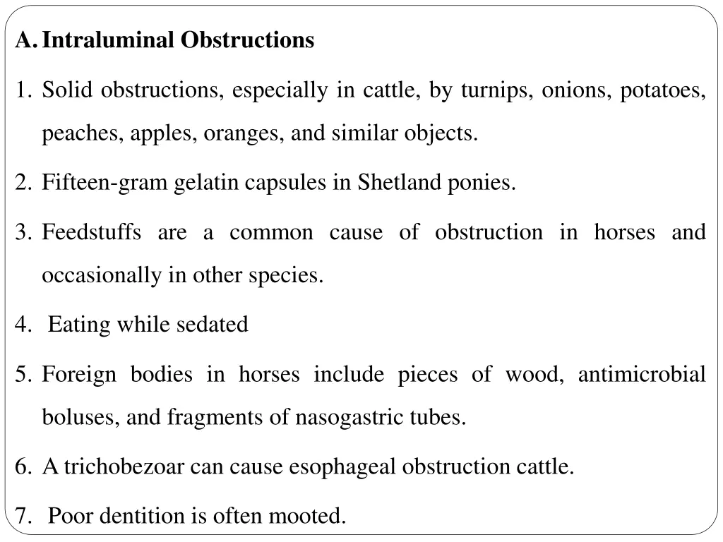 a intraluminal obstructions